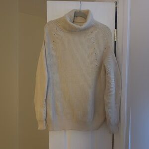 Cream Turtleneck Sweater